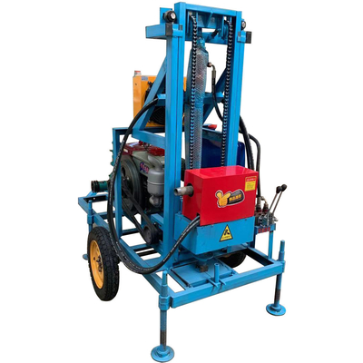 Máquina de perfuração de poços de água mini portátil de 550 kg Máquina de perfuração de rocha pequena para max.180 m