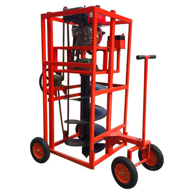 Engenheiro de gasolina Furo de terra Árvore de plantação de poste Excavadora de buracos com diâmetro de perfuração de 20 a 50 cm