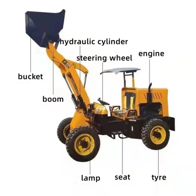 Veículo de 1 tonelada com trilho Pequeno carregador Mini-Crawler Dumper Carregador de rodas de tipo móvel