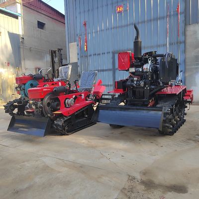 Multifuntcional Agricultor Diesel Crawler Tiller rotativo para preparação de canteiros de sementes