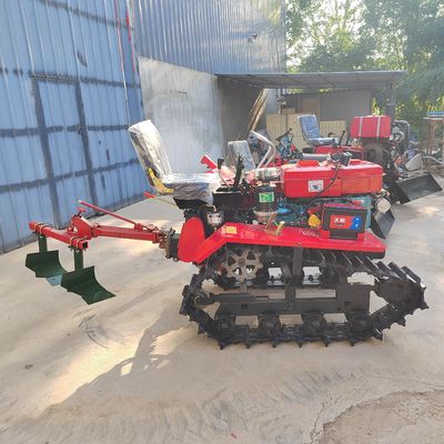 Multifuntcional Agricultor Diesel Crawler Tiller rotativo para preparação de canteiros de sementes