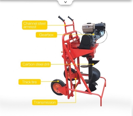 1.7 toneladas Máquina de Escavação de Equipamentos de Plantação Escavação de Buracos com comprimento de perfuração de 0,5-2,5 m