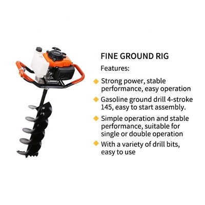 170-220r/min Máquina de escavação manual de 52cc para plantação de árvores únicas