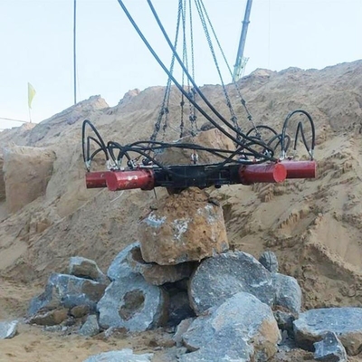 Excavadora adequada de toneladas ≥10 Concreto empilhadas redondas cabeça cortador de pedra empilhador de quebra empilhador de cortador de pedra ferramenta de esmagamento