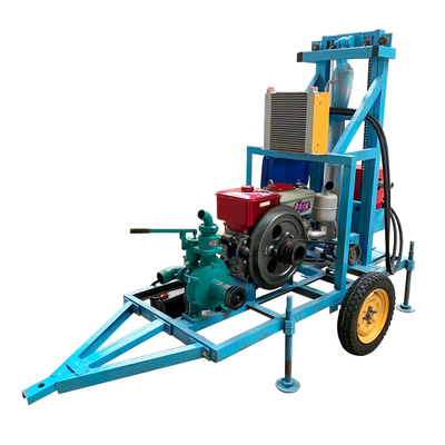 Máquina de perfuração de poços de água mini portátil de 550 kg Máquina de perfuração de rocha pequena para max.180 m