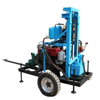 150 metros de profundidade motor diesel poço de água rocha de perfuração Rig com construção robusta