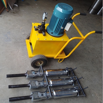 Fabricação Completa Pedreira Hidráulica Usando Máquina de Divisão de Rocha de Mineração de Potência