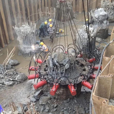 Excavadora de baixo consumo energético triturador hidráulico 75mm Chisel para empilhamento de pedra