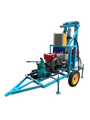 Perfurador de parafusos pneumáticos 200m Diesel Hidráulica Pequena Máquina de perfuração de poços portáteis de água
