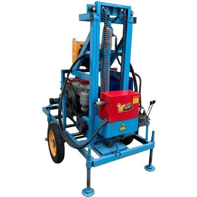 Perfurador de parafusos pneumáticos 200m Diesel Hidráulica Pequena Máquina de perfuração de poços portáteis de água