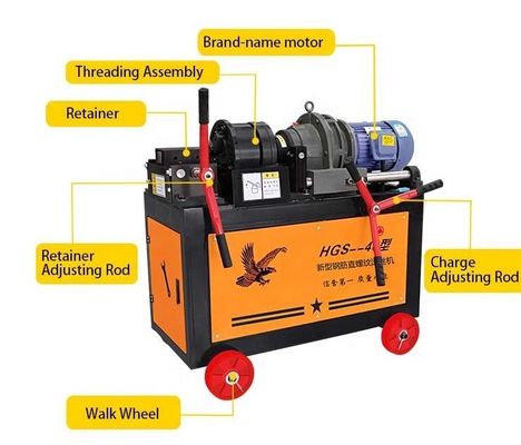 Máquina de fabricação de parafusos de barras de aço com fio de rebar 1050*700*1100MM 3-380V 50HZ