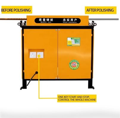 Máquina de remoção de ferrugem e pintura de rebar para processo de limpeza de tubos físicos de aço