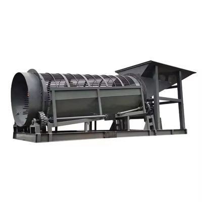 Máquina de vibração de 1800 KG de capacidade External Feed Drum Screen para separação de areia e pedra