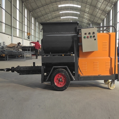 Máquina móvel de mistura de concreto de grandes partículas com bomba de concreto