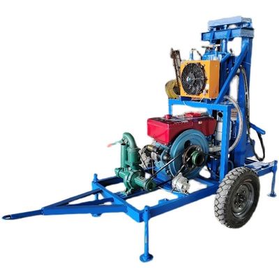 Máquina portátil de perfuração de poços de água a diesel para rocha com perfuração pneumática a parafuso 550 KG