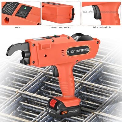 12V 4500mAh Arma de Ligação de Rebar Elétrico com 2pcs Bateria e 1pcs Kit de Arame de Ligação