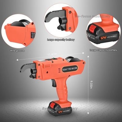 12V 4500mAh Máquina de ligação de camadas de revestimento a bateria de 8mm-34mm com pinças de fio