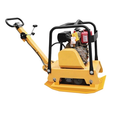 Compactação de estradas feita rápida e fácil com compactador de placa de gasolina vibratório pequeno