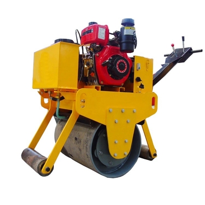 Caminhar atrás de tambor duplo Vibratório Motor Diesel Pequena compactação Roller Compactor Compacto de mão